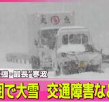 【最新】数年に一度の大寒波が列島に…　たった1日で大量の雪　6日も影響続く見込み　交通にも影響　空の便欠航で4500人に影響 　“物流”へ影響…集配遅れや受け付け停止も