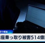 口座乗っ取り被害514億円　2カ月連続で増加【WBS】