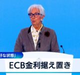 ECB金利据え置き　経済は「良好な状態」【WBS】