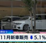 11月新車販売↓5.1％　日産不振目立つ【WBS】